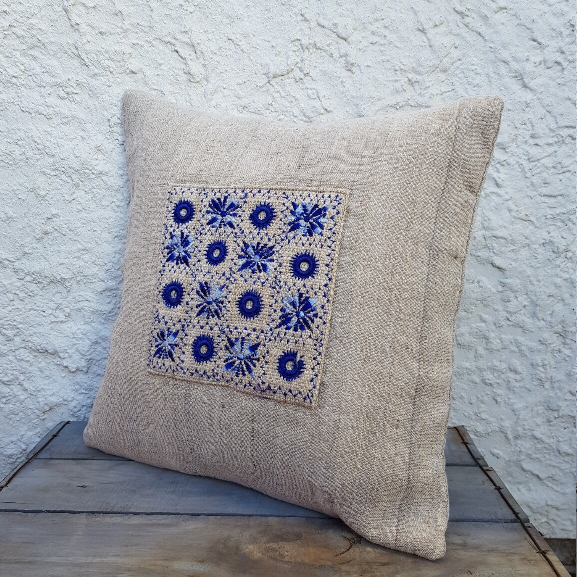 Embroidered Nettle Cushion Covers