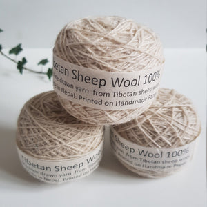 Handspun Tibetan sheep wool yarn
