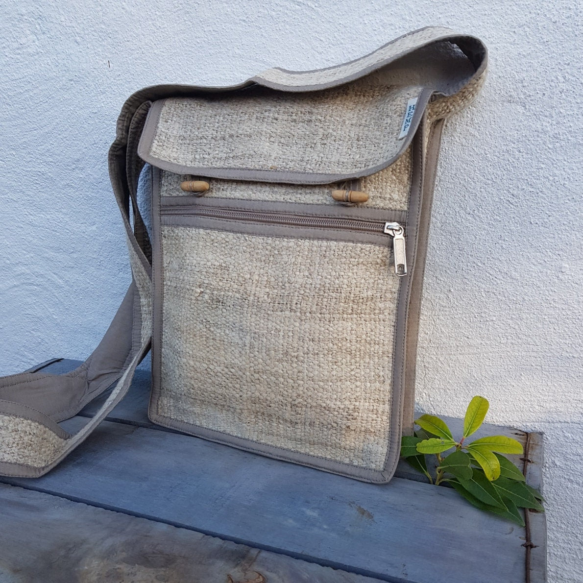 100% Wild Nepali Hemp Crossbody Bag
