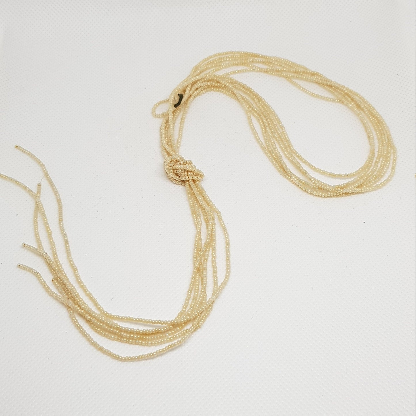 Glass Beaded Long Necklace Hand-strung in Nepal