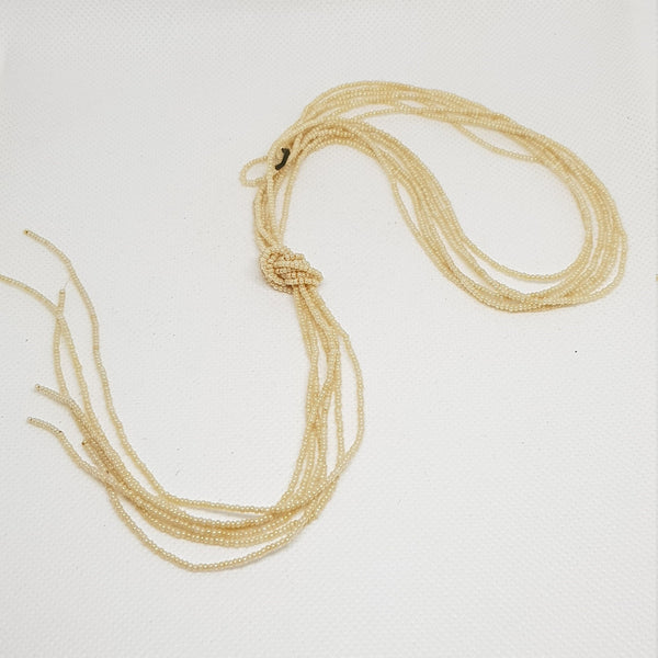 Glass Beaded Long Necklace Hand-strung in Nepal