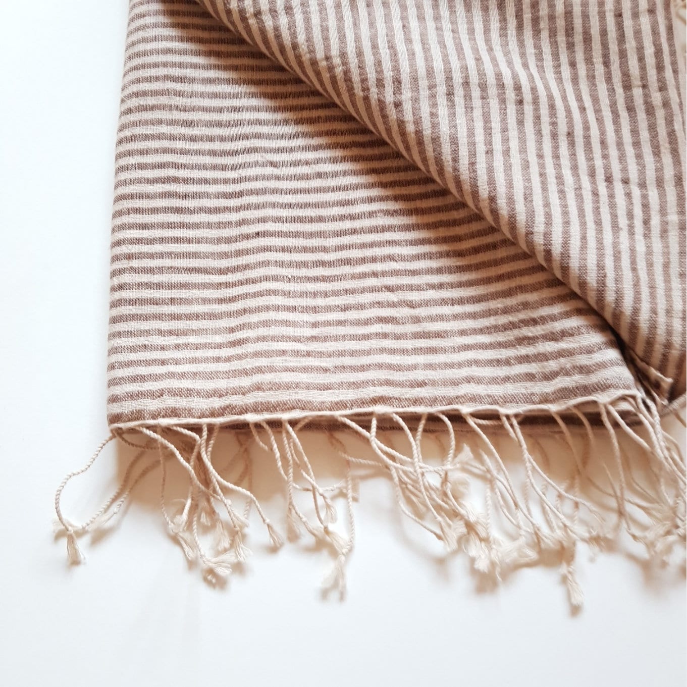 Hemp & Organic Cotton Scarf Woven on a Traditional Hand Loom