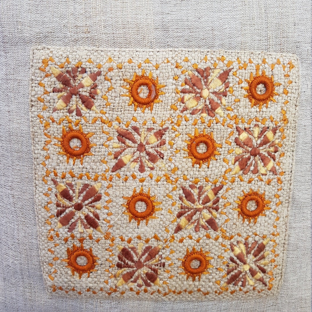 Embroidered Nettle Cushion Covers