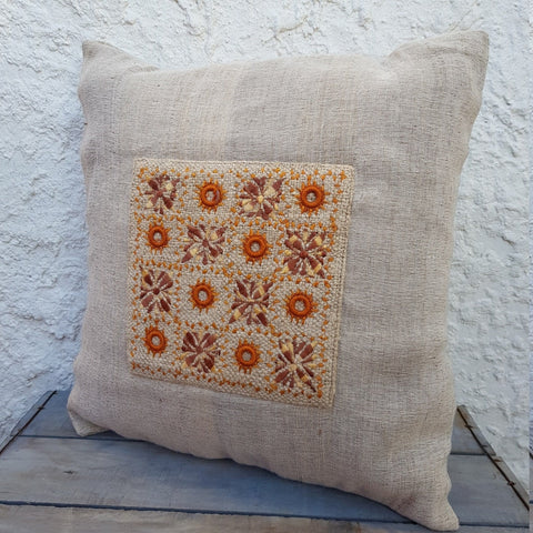 Embroidered Nettle Cushion Covers