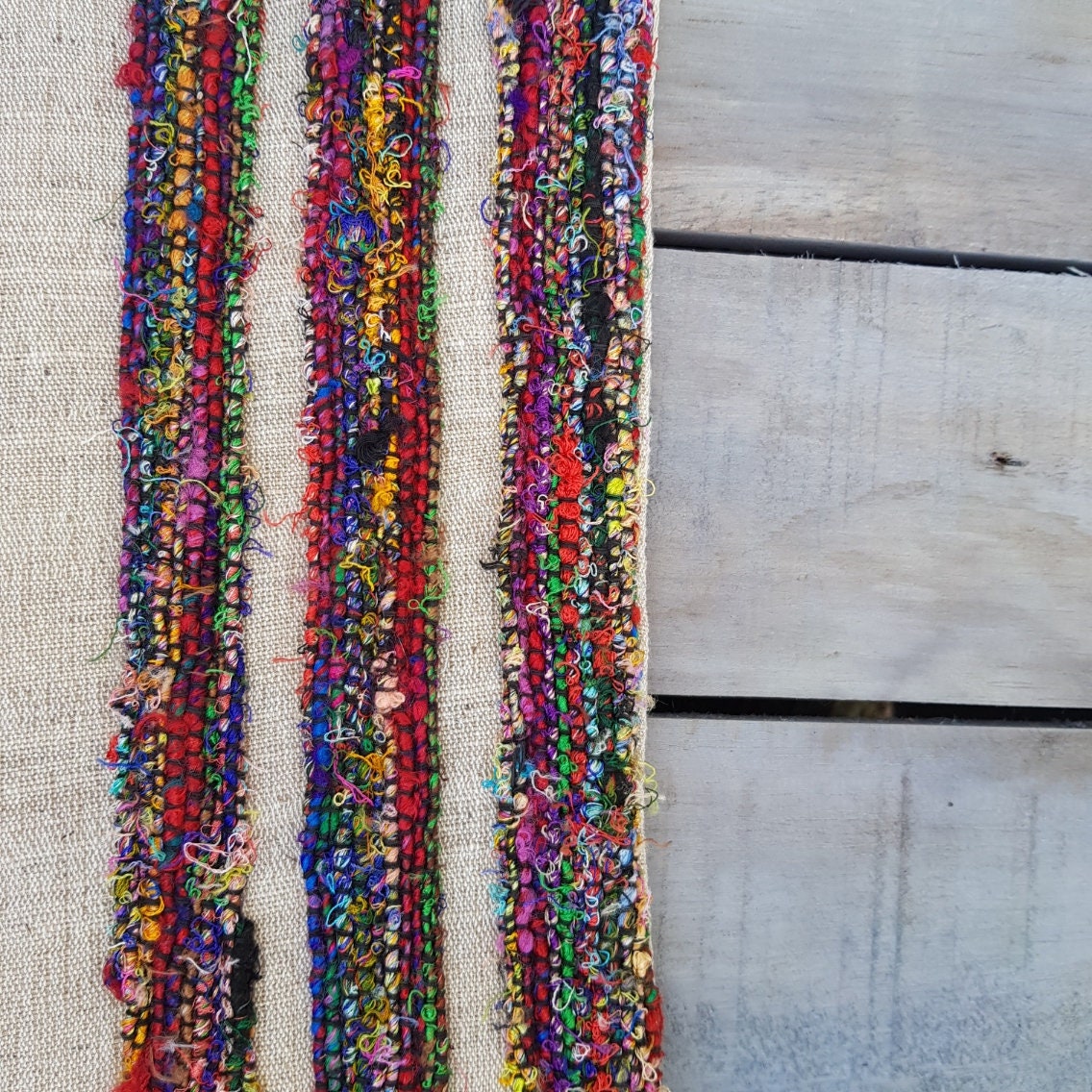 Nettle Cushion Covers with Recycled Sari Silk Trim