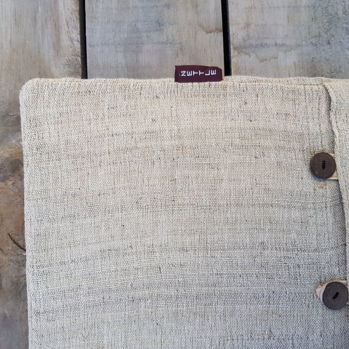 Nettle Cushion Covers with Recycled Sari Silk Trim