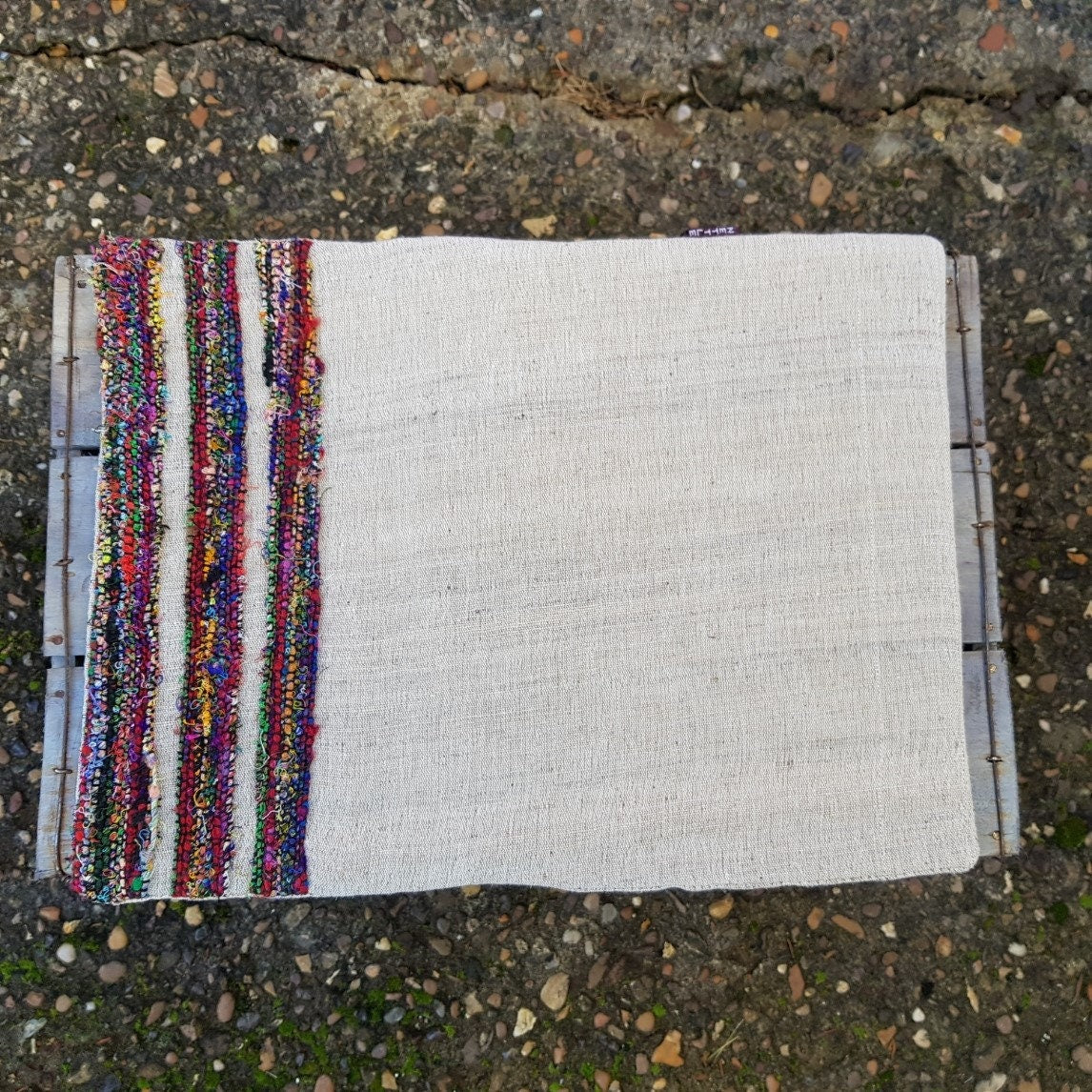 Nettle Cushion Covers with Recycled Sari Silk Trim