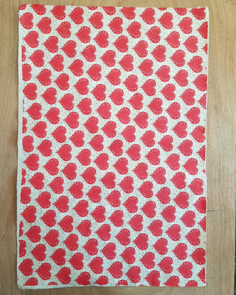 Red Hearts Print on Lokta Paper, Tree Free & Sustainable