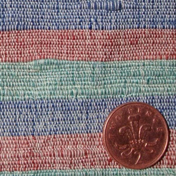 Resham Silk Fabric. Blue/Red/Green Nepali Silk