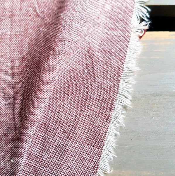Bamboo & Organic Cotton Chambray Fabric, Purple & White