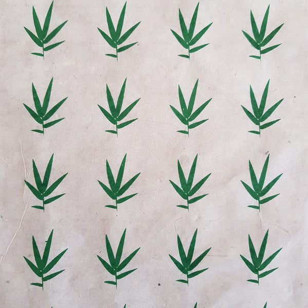 Bamboo Print on Lokta Paper, Tree Free & Sustainable