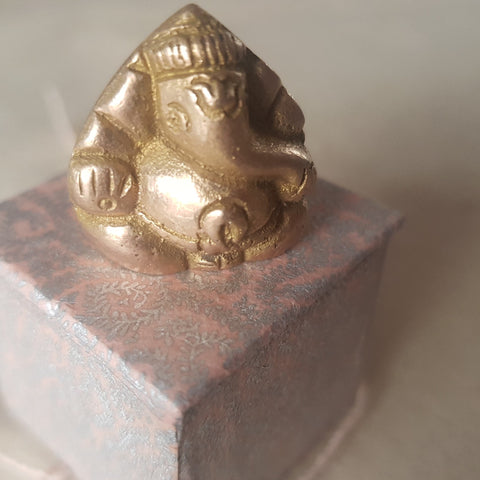 Brass Ganesh figurine