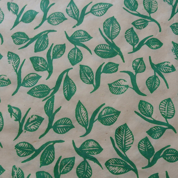 Green Leaf Sketch Print on Lokta Paper, Tree Free & Sustainable
