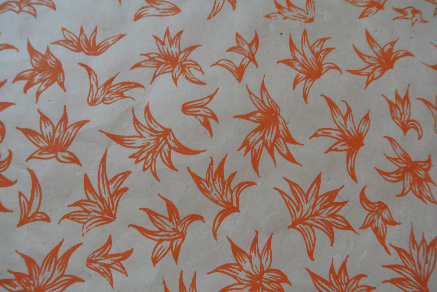 Orange Plants Print on Lokta Paper, Tree Free & Sustainable