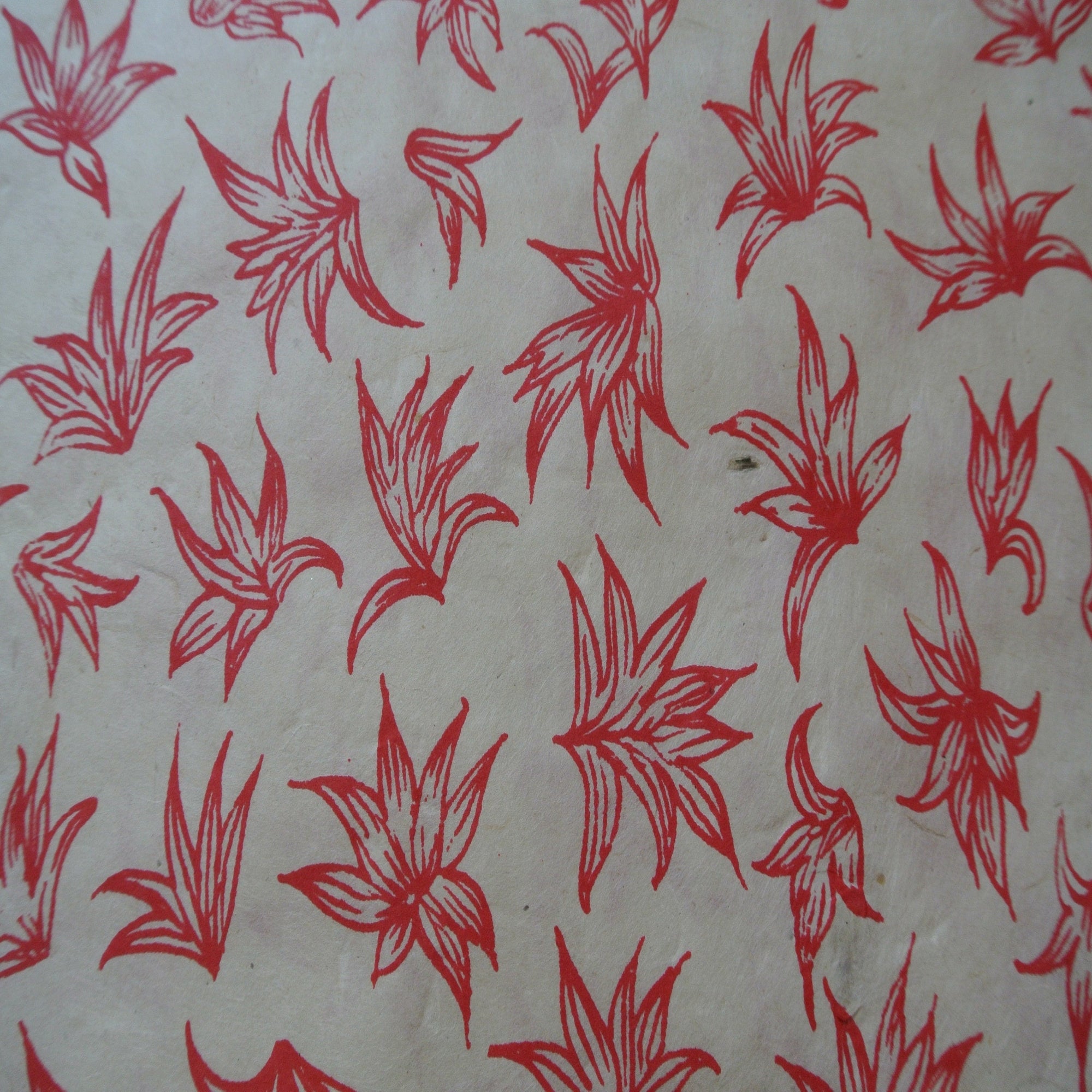 Red Plants Print on Lokta Paper, Tree Free & Sustainable