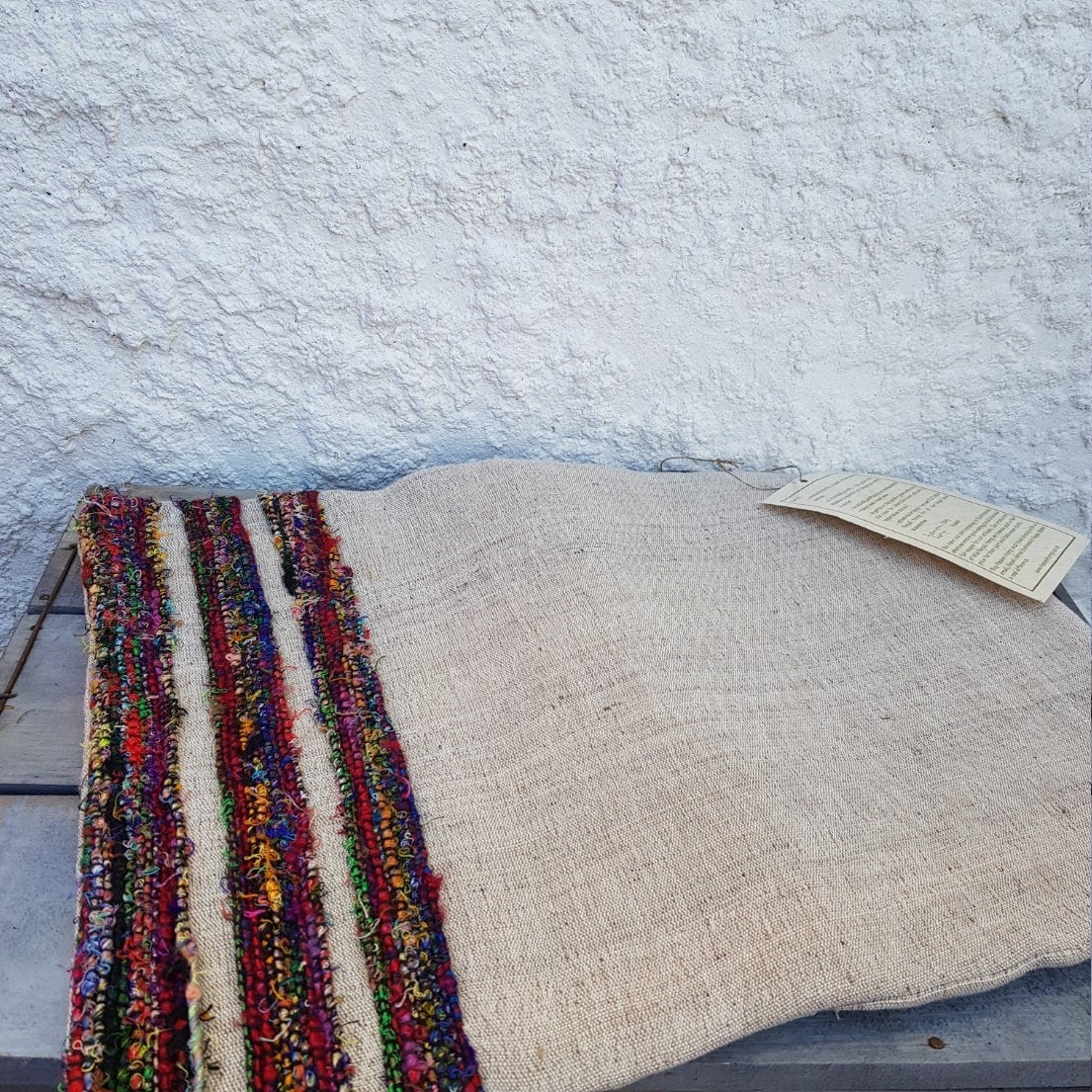 Nettle Cushion Covers with Recycled Sari Silk Trim