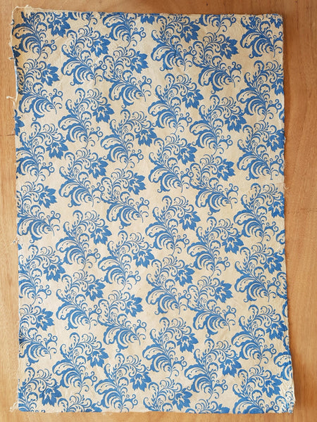 Blue Flowers  Print on Lokta Paper, Tree Free & Sustainable