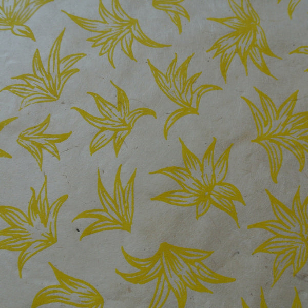 Yellow Plants Print on Lokta Paper, Tree Free & Sustainable