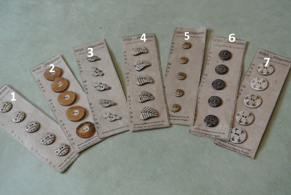 Handmade buttons, Bone or Horn