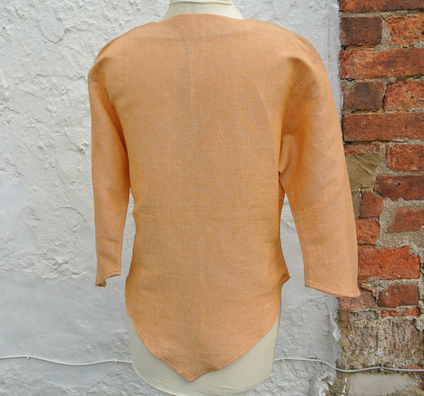 Hemp Ladies Pointy Top in Marigold