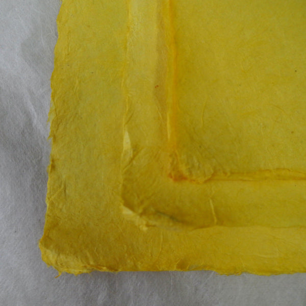 Bright Yellow Lokta Paper Handmade in the Himalayas 60-80GSM