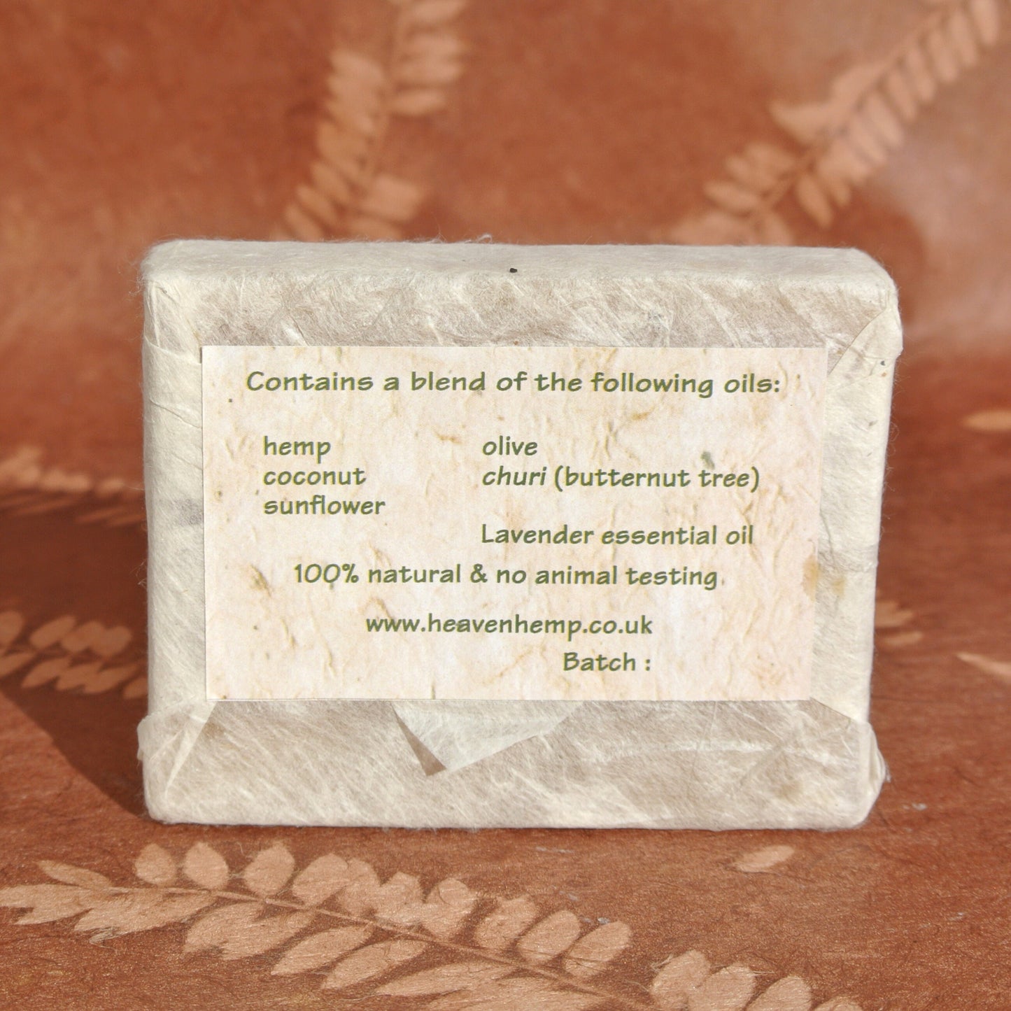 Cold Pressed Hemp Seed Oil Bar of Soap; Lavender, Wild Honey & Sandalwood Scents