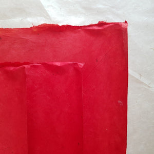 Plain Red Lokta Paper 120GSM