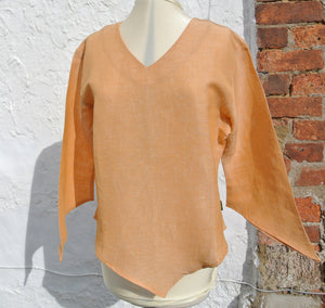 Hemp Ladies Pointy Top in Marigold