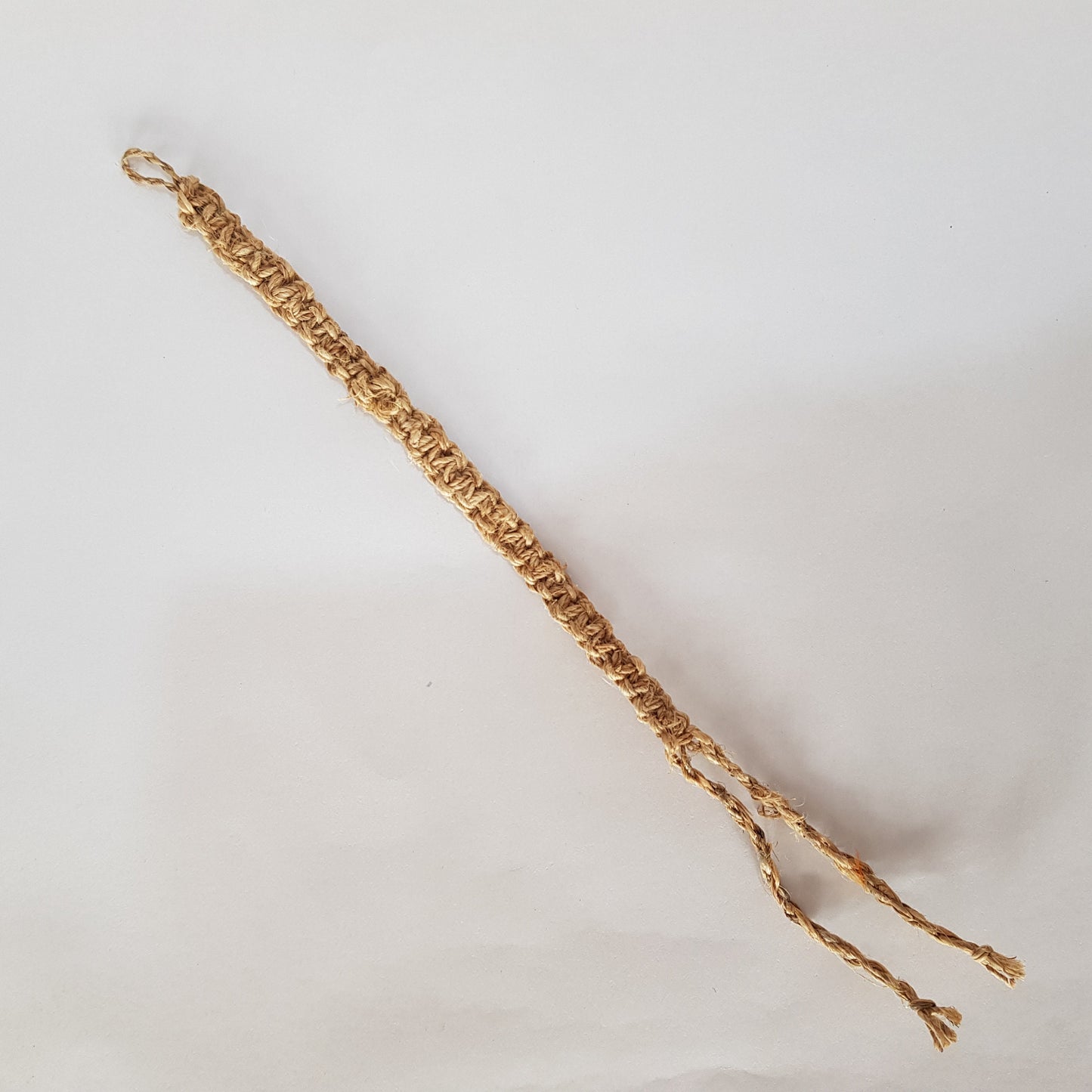 Handmade Braided Hemp Bracelet; Pack of Two, Natural and Yellow.