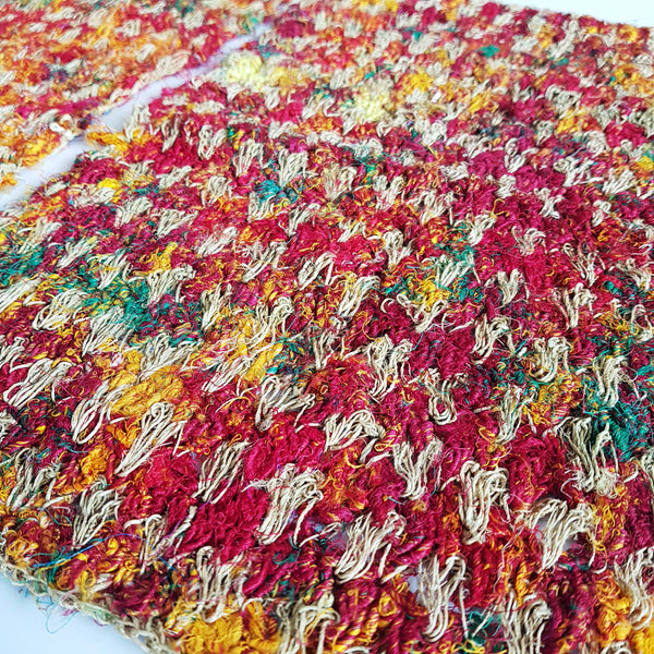 Wild Hemp & Recycled Silk Crochet Placemat