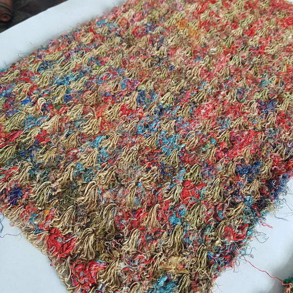 Wild Hemp & Recycled Silk Crochet Placemat