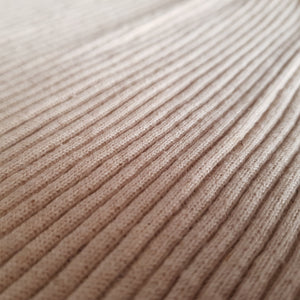 Handwoven Rib Knit Fabric in Hemp/Cotton, Natural