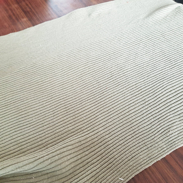 Handwoven Rib Knit Fabric in Hemp/Cotton, Olive.