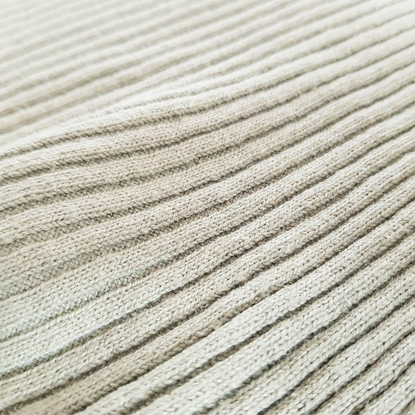 Handwoven Rib Knit Fabric in Hemp/Cotton, Olive.