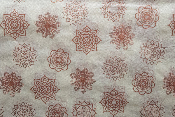 Copper Mandala Print on Hemp Tissue Paper