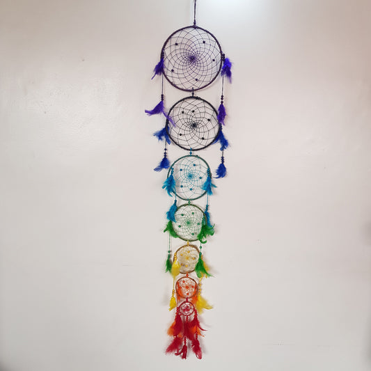 Hemp Rainbow Dreamcatcher, Large 1m30cm
