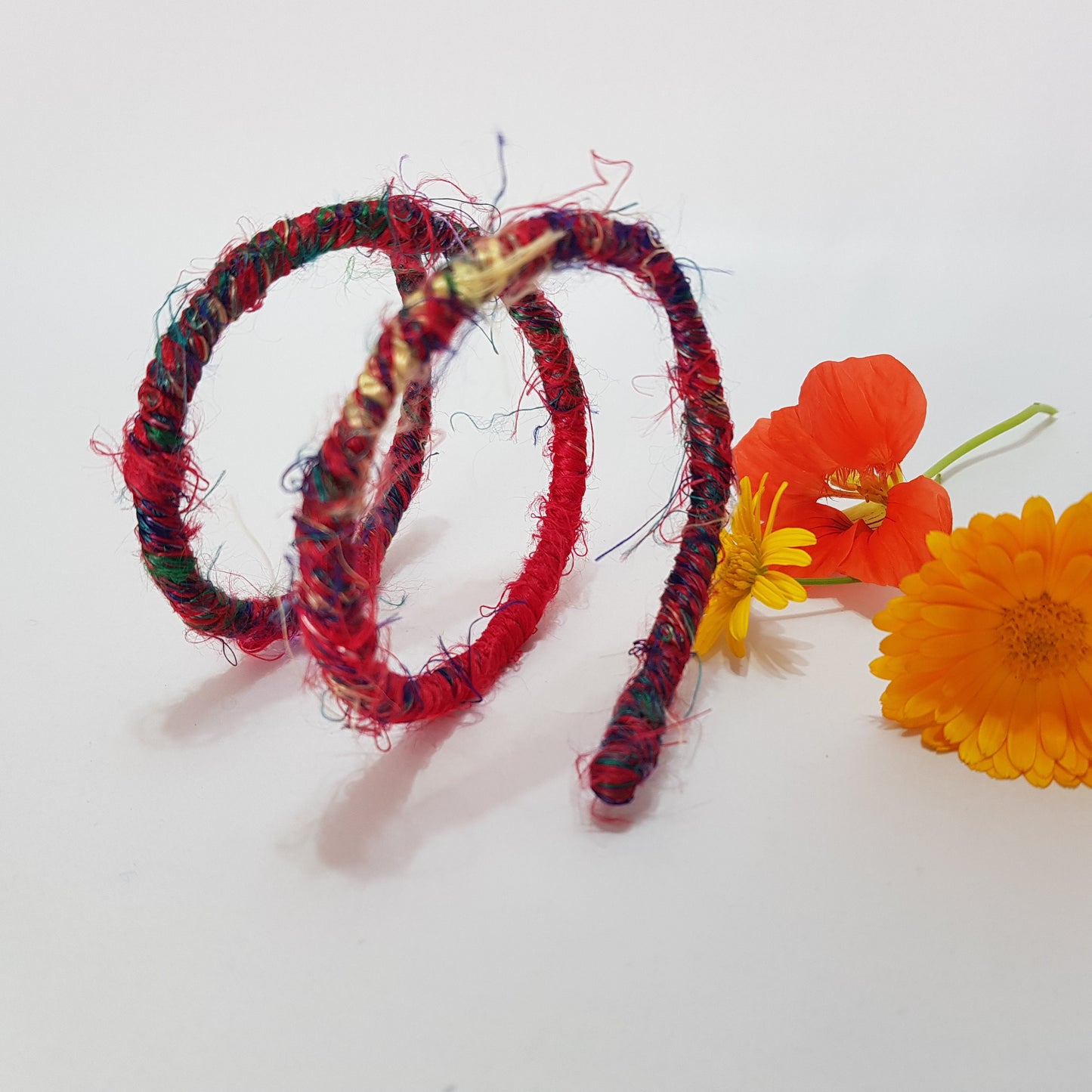 Colourful Recycled Sari Silk Wires