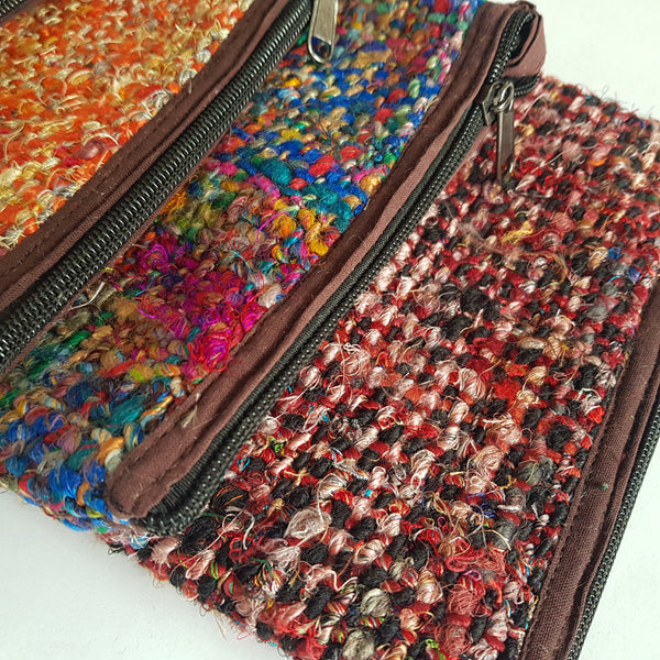 Handmade Recycled Silk Purse/Pouch