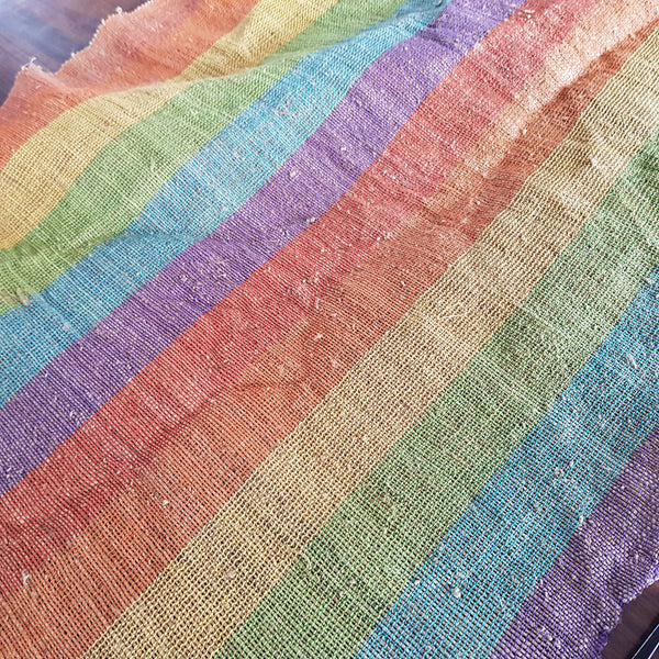 Wild Nepali Rainbow Hemp Fabric