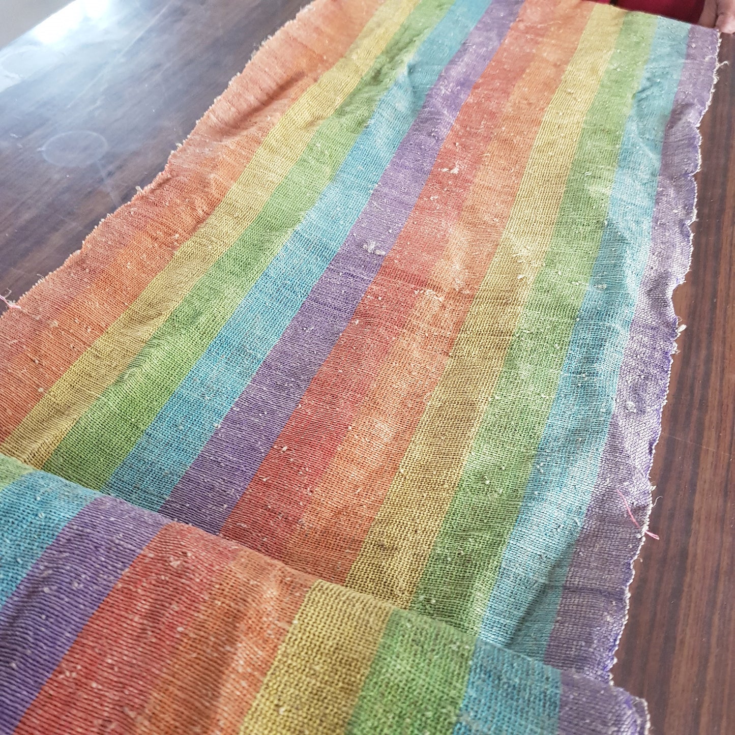 Wild Nepali Rainbow Hemp Fabric