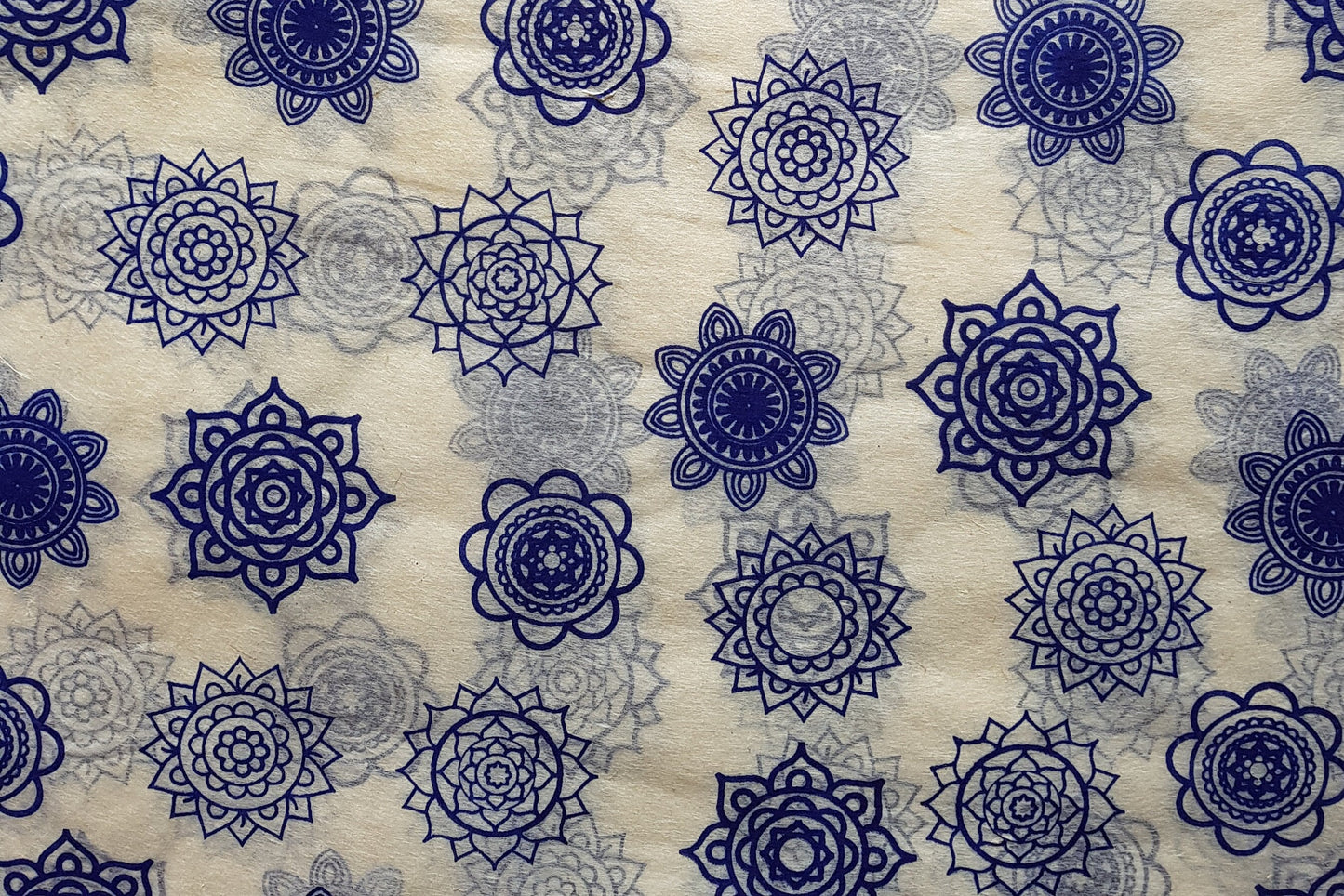 Blue Mandala Print on Hemp Tissue Paper
