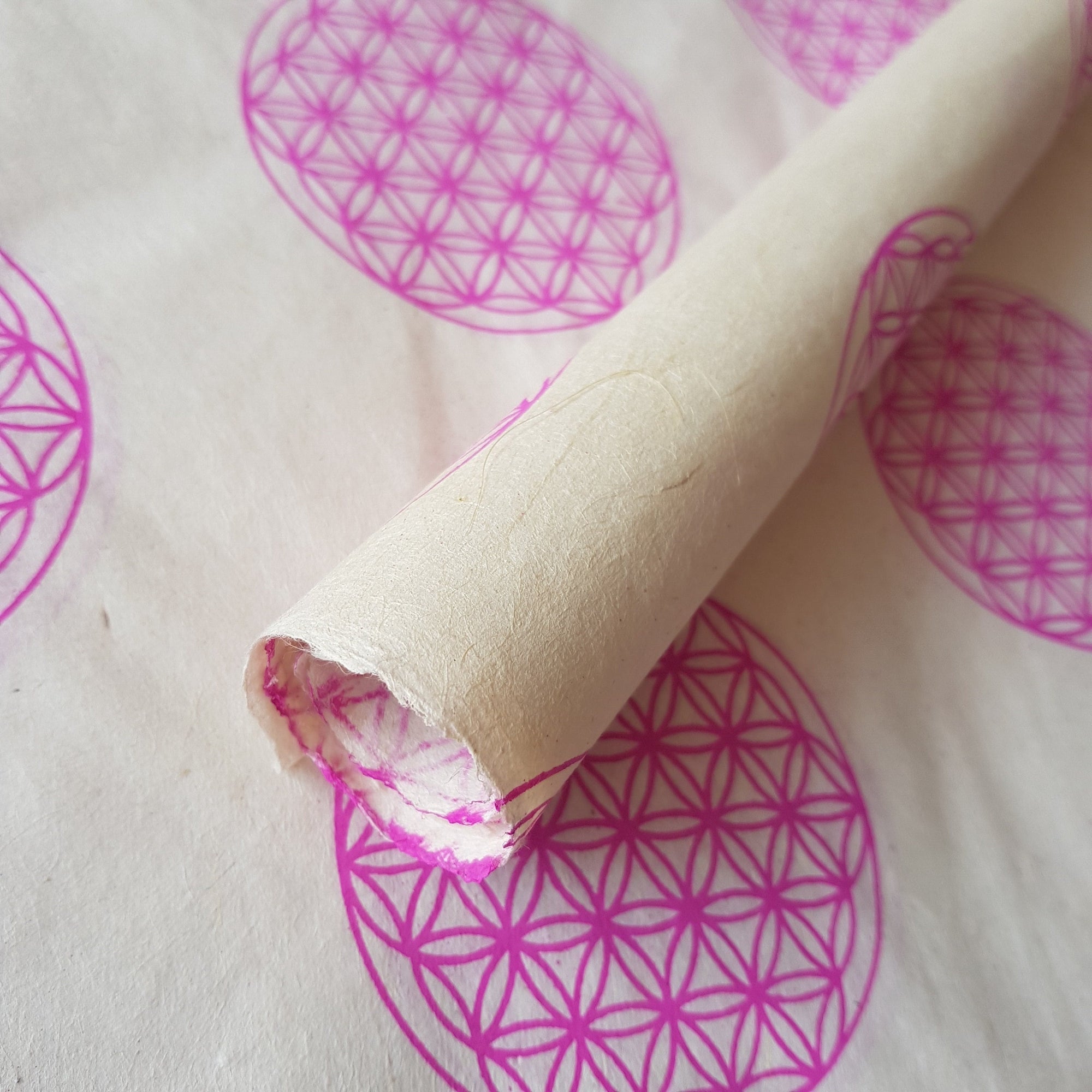 Purple Sacred Geometry Print on Hemp Paper, Tree Free & Sustainable