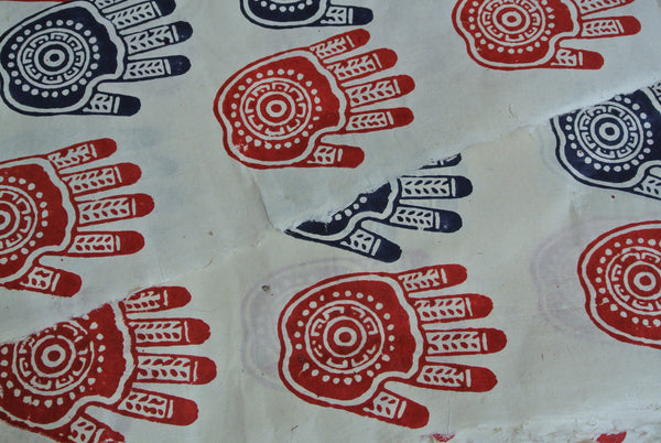 Print Hand Block Printed on Lokta Paper, Handmade, Tree Free & Sustainable