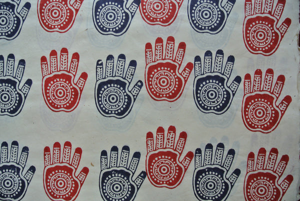 Print Hand Block Printed on Lokta Paper, Handmade, Tree Free & Sustainable