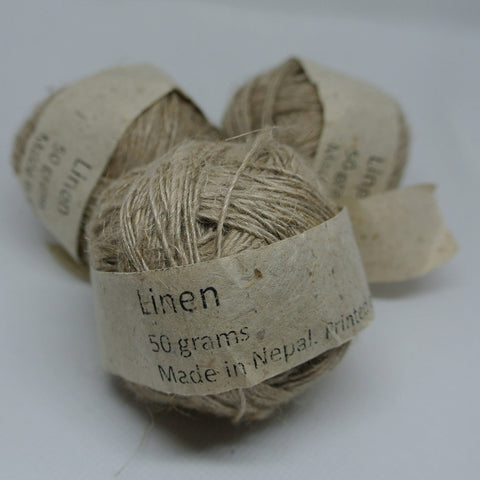 Natural Linen Yarn Handspun in Nepal