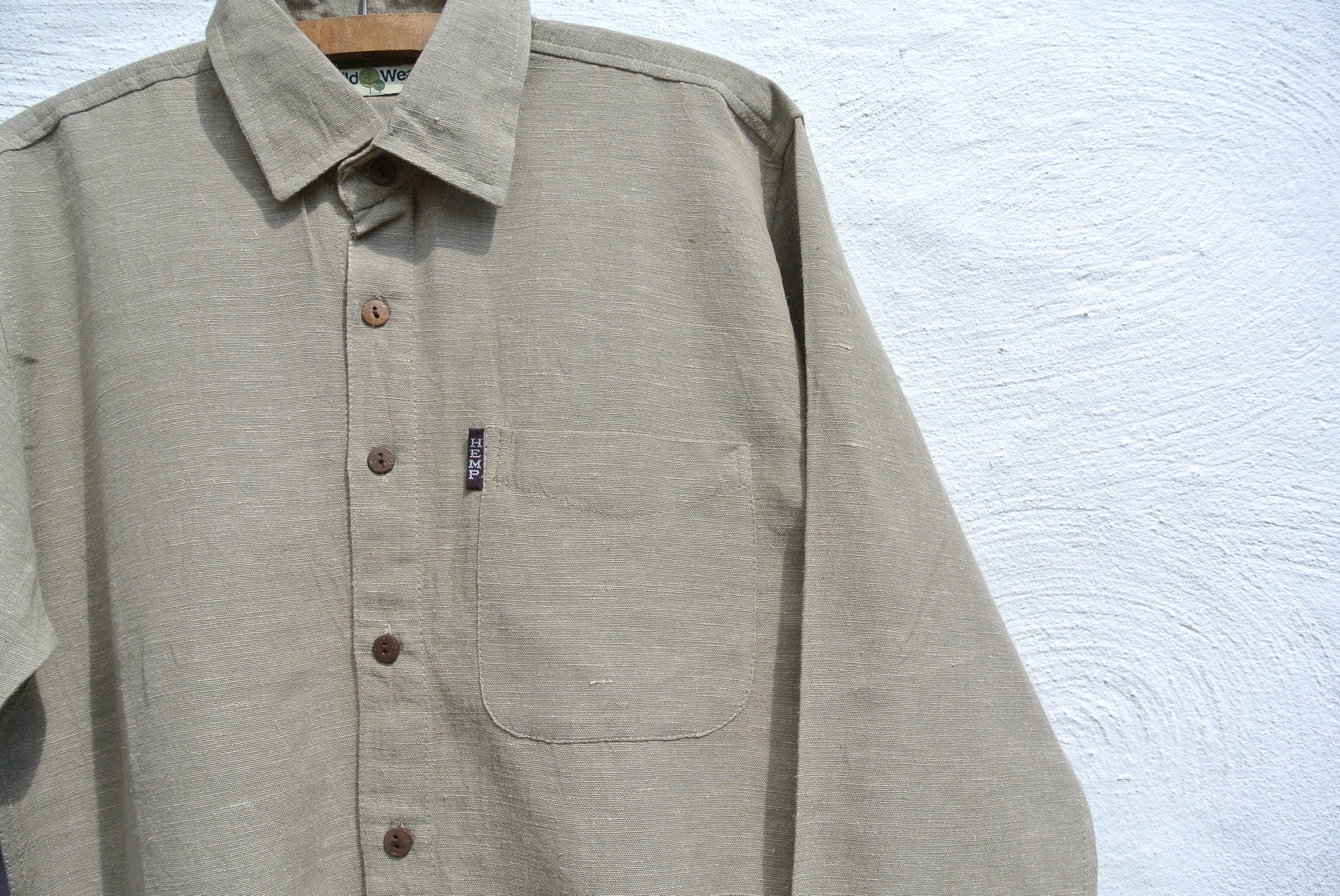 Hemp and Organic Cotton Men's Shirt in Sand Dollar - Everday Wear