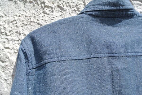 Men's Blue Hemp Shirt - Everyday Wear
