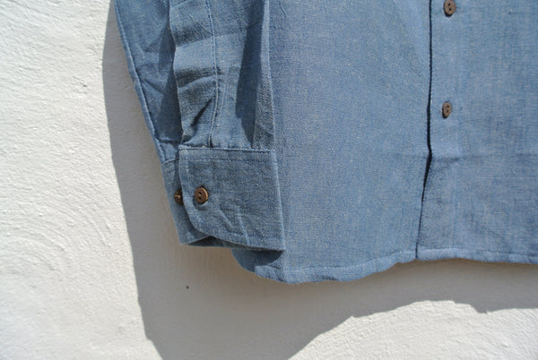 Men's Blue Hemp Shirt - Everyday Wear