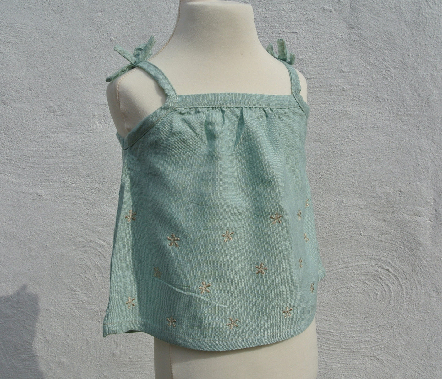 Toddler's Bamboo Top and Shorts; Duck Egg Blue or Pastel Orange