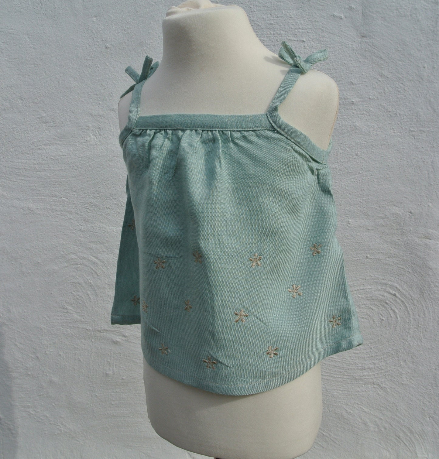 Toddler's Bamboo Top and Shorts; Duck Egg Blue or Pastel Orange